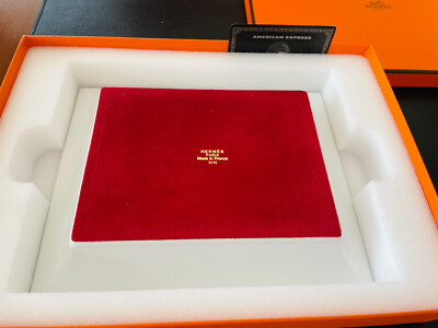 Hermes Change Tray Balcon du Guadalquivir Red Porcelain Dish Plate