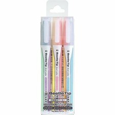 Kokuyo highlighter 2-color fluorescent marker Beetle tip dual color soft color
