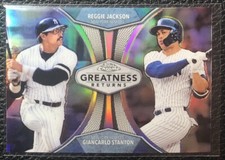 Reggie Jackson Giancarlo Stanton 2019 Topps Chrome Greatness Returns #GRE-13