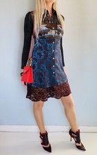 Robe Baroque Moulante PHILIPPE MATIGNON - Taille S/M Noir, Genou