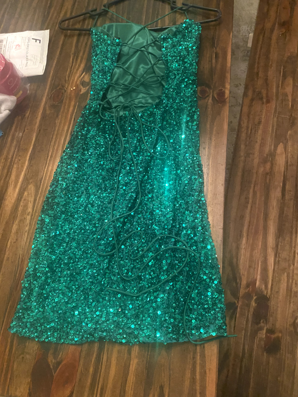Sequins Dress in Emerald Green