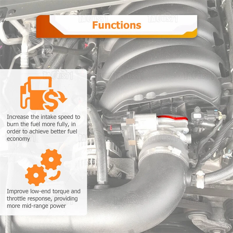 Espaciador de carrocería del acelerador de admisión de aire 5,3 L para Chevy Silverado Suburban 1500 2014-2025 Foto 2 de 4