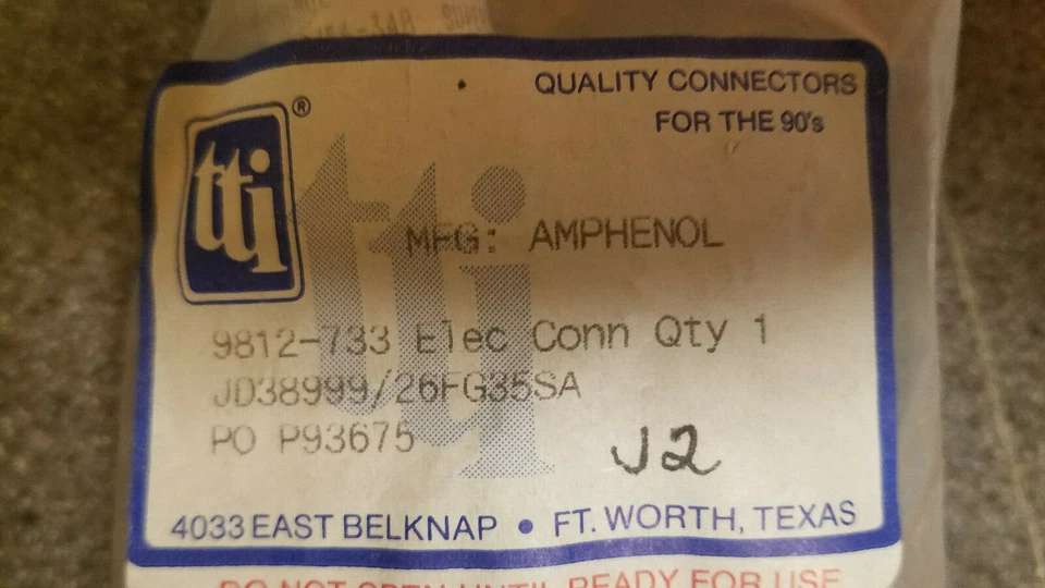 Anphenol D38999/26FG35SA , Circular MIL Spec Connector 79P SIZE 21 STRAIGHT PLUG - Image 2 of 4