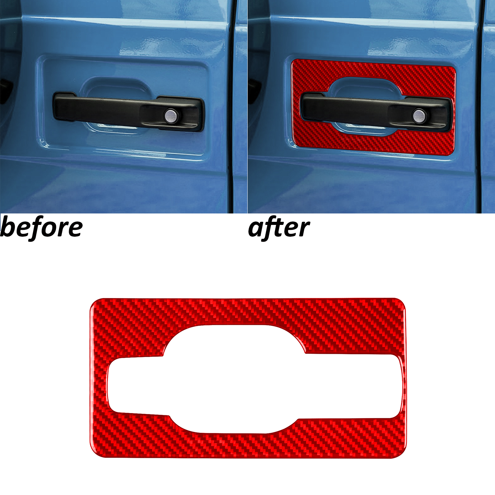 Red Carbon Fiber Rear Trunk Handle Panel Trim For Benz G-Class W463 G55 2004-12