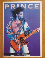 PRINCE POSTCARD 1990 Playing Guitar open shirt OLIVER Books UK Official OB37 # 1