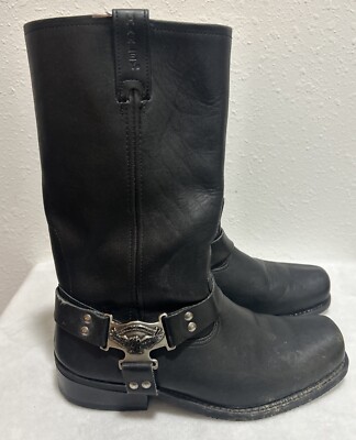 Harley Davidson Motorcycle Boots Mens Size 10M Black Leather