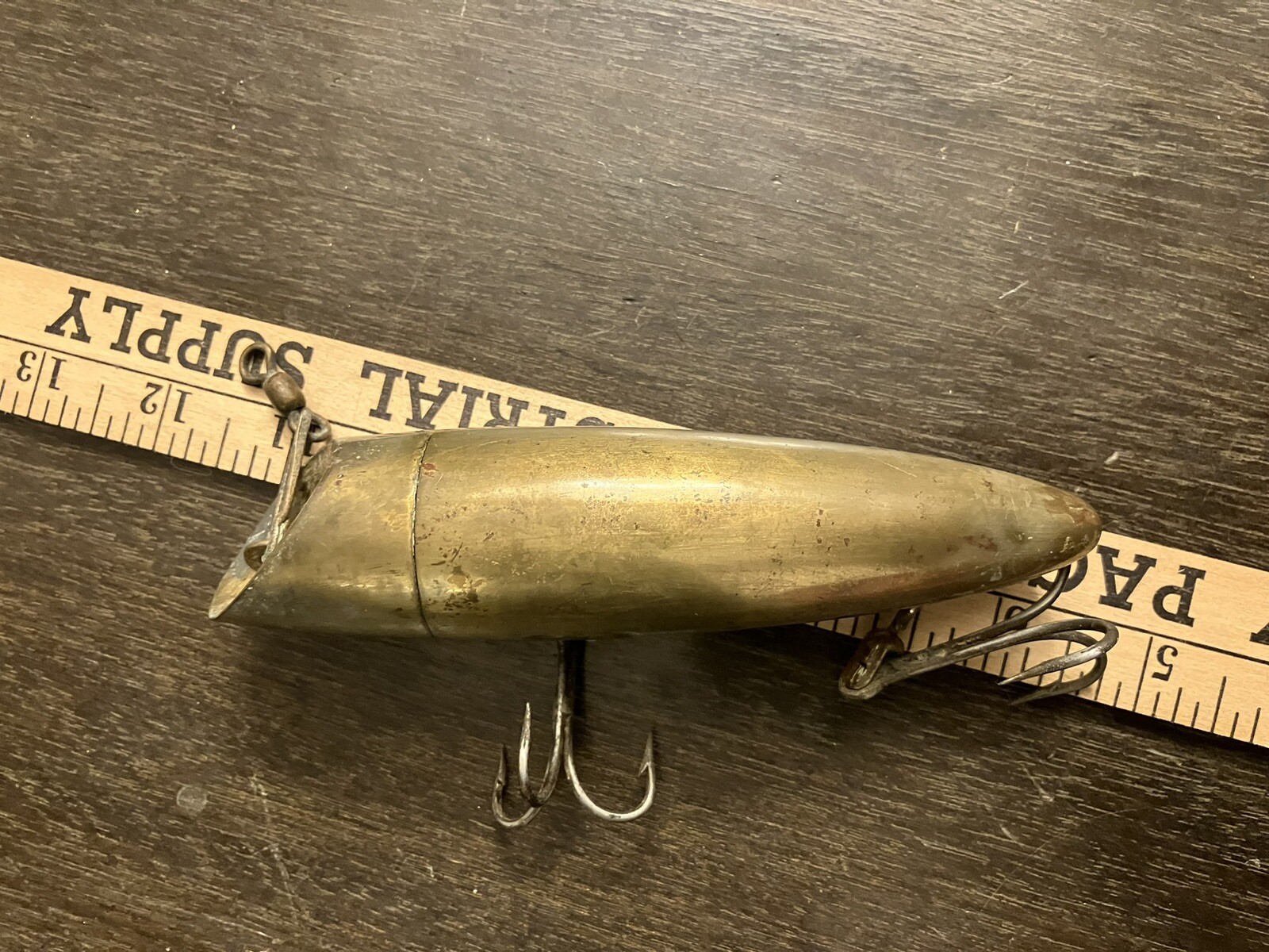 Vintage Brass Salmon Plug Fishing Lure The Alaskan Plug Alaska Tackle