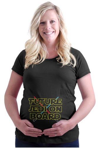 Abbigliamento Premaman futuro Jedi a bordo Divertente Star Wars Mamma Gravidanza  T-shirt | eBay