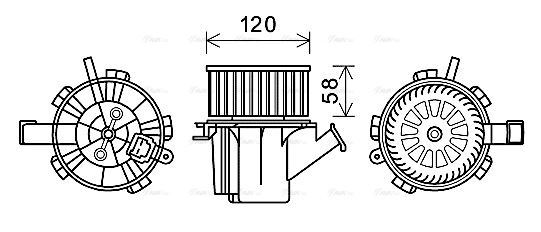 MC8018 AVA Blower FIT SMART FORTWO CABRIO (2007) 0.8 CDI