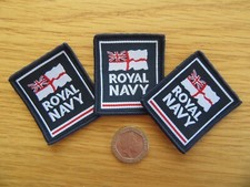 MOD Current Issue, Royal Navy. TRF / Jacket Title  patches. x3