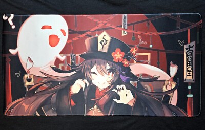 Hu Tao with ghost - Genshin Impact - Anime Playmat - Mousepad - 300x600x2mm