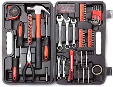 CARTMAN 148 Piece Automotive and Household Tool Set Red