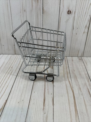 Vintage! Chrome Condiment Cart Mini Shopping Cart! - Picture 7 of 10