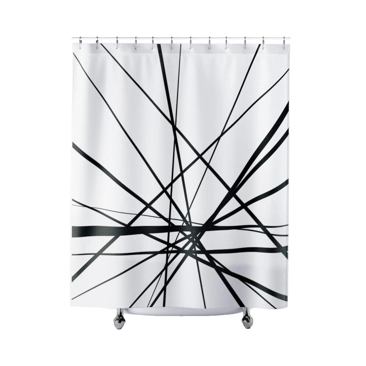 Abstract Modern Fabric Shower Curtains