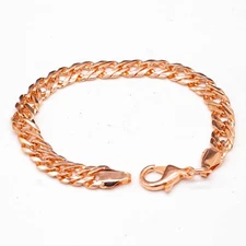 Pure Copper Cube Chain Bracelet, 100 % Pure Solid Copper Chain Bracelet  All Sz