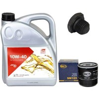 MotoröL Set 10W-40 5 Liter + ÖLfilter + Schraube FüR Opel Omega B Vectra B 2.0