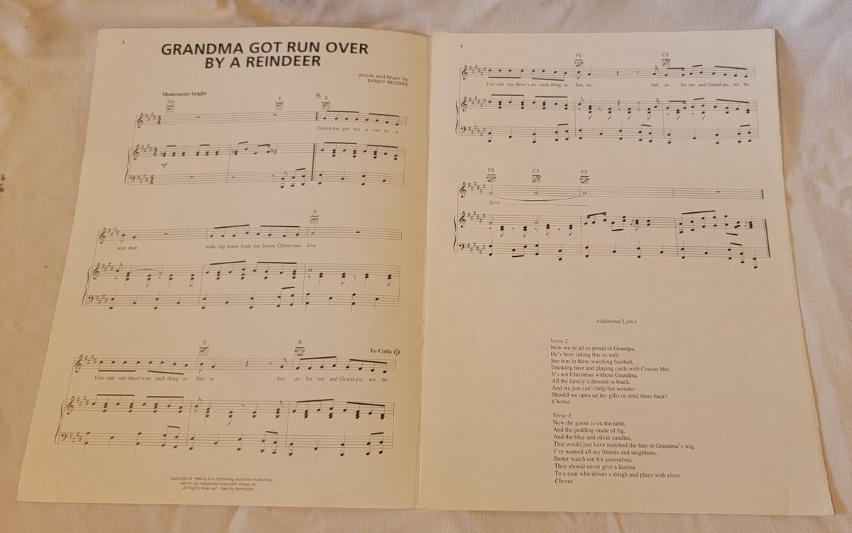 Grandma Got Run Over By A Reindeer Guitar Chords
