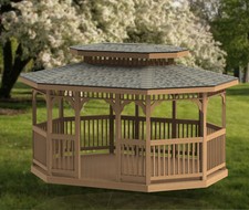 12' x 16' Oval Garden Gazebo with Hip Roof Building Plans