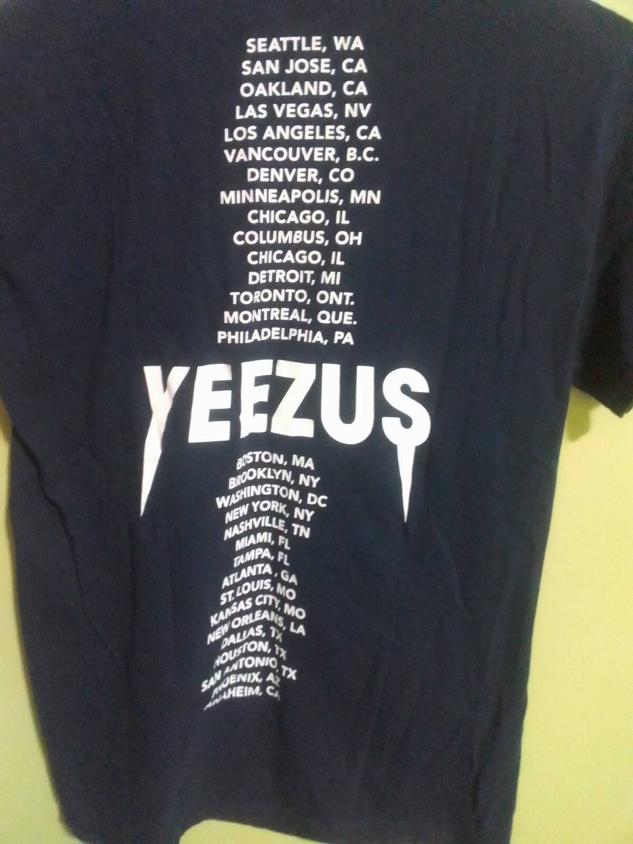 Kanye West 'Yeezus' Tour Tshirt Navy Blue Official Concert Shirt