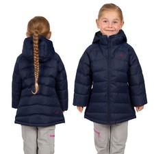 Kids Girls Trespass Amira Padded Waterproof Jacket | Back-to-School Quilted Coat