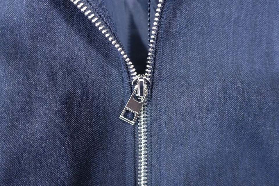 MICHAEL KORS HERRINGBONE NAVY BLUE LARGE DOUBLE LAYER HOODED JACKET MENS NWT NEW - Image 4 of 4