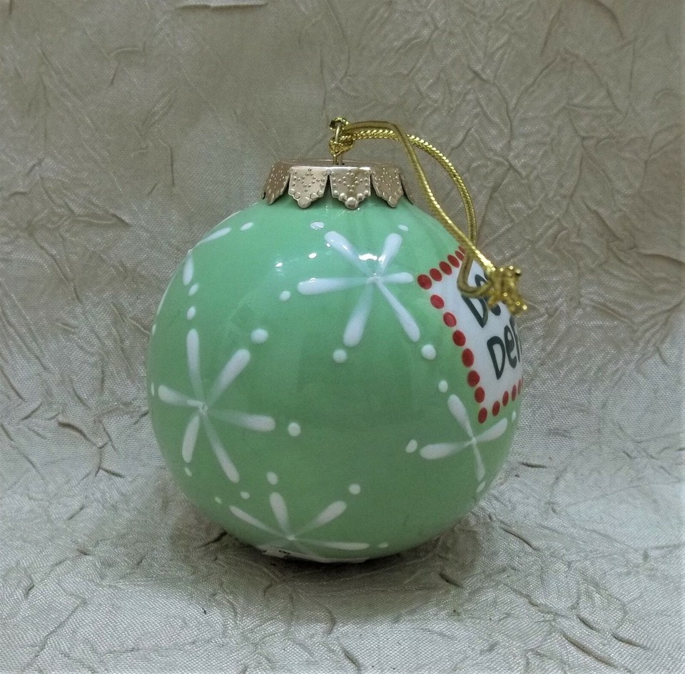 Dear Santa Small Ceramic Define Good Christmas Ornament Holiday Lorrie