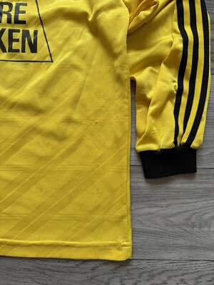 Vintage Adidas #11 Shirt Jersey 90s Size D8 Yellow Norway Olympic