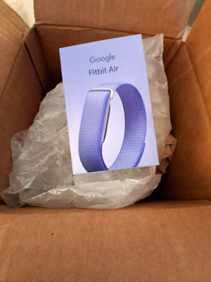 Google Fitbit Air Activity Tracker 22mm Silver Aluminum Case Lavender Fabric