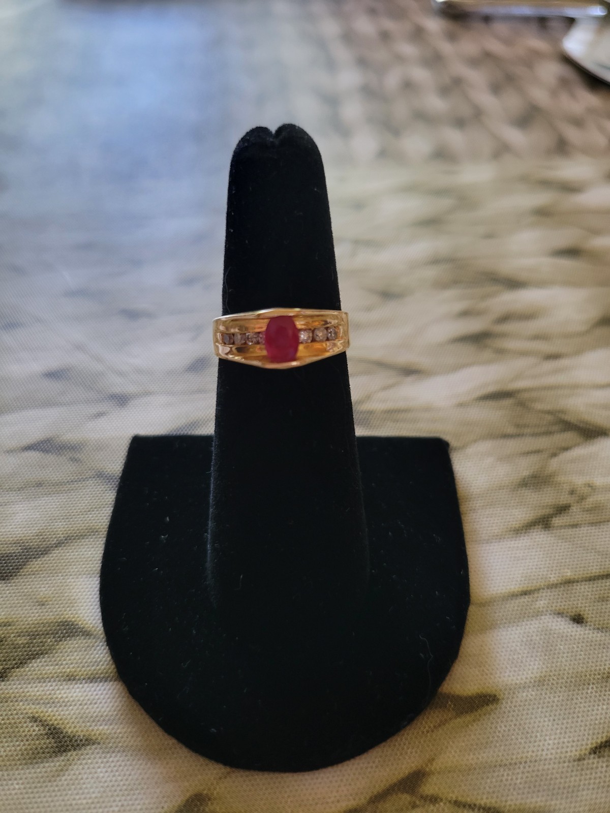 Beautiful Real Ruby And Diamond Ring - image 1