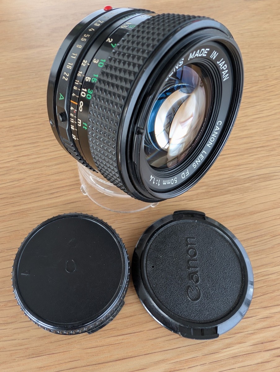 Canon FD 50mm f/1.4 lens - New FD *Read*, w caps & filter, for A1