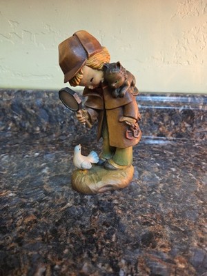 Anri Italian Figurine statue of Inspector bird cat by Juan Ferrandiz 6''
