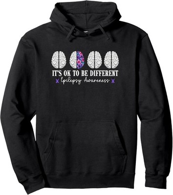 Epilepsy Awareness Graphic Its Okay to Be Different Unisex Hooded Sweatshirt