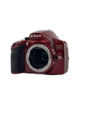 Nikon SLR DSLR Digital Camera D3200 200mm Double Zoom Kit Red Used