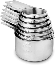 Measuring Cups Stainless Steel 7 Piece Stackable Set for Dry or Liquid Ingredien