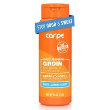Carpe Sweat Absorbing Talc-Free Body 2.6 Ounce Pack of 1 , Translucent
