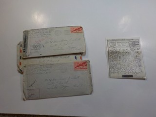5 WW2 Letters Soldier Philippines 487th AAA Battalion AW Lot Salem Oregon V Mail