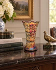 New ListingAntique Fenton April Showers Red Carnival Glass Vase 6.75” Rare Color
