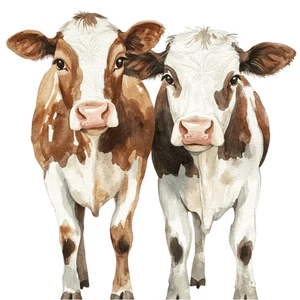 Farm Animals Cow Self Adhesive Vinyl Sticker