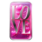 LOVE  - 1 oz. 999 Fine Silver Color Bar Wedding VALENTINE'S DAY HEART BAR BU