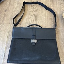 Montblanc Business Briefcase Travel Bag Black Leather