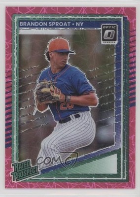2025 Donruss Optic Rated Prospects Pink Velocity Prizm 17/79 Brandon Sproat 1cx3