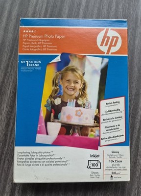 HP Premium Fotopapier glänzend 10 x 15 cm 240g/m² 100 Blatt Neu & Versiegelt