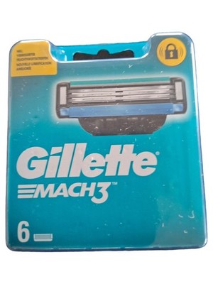Gillette Mach3 Ersatzklingen 6 Stück Rasierklingen Herren Türkis
