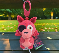 FNAF Classic Foxy 4" Plush Clip Glow-in-the-Dark Eyes Jazwares 2025 NWT