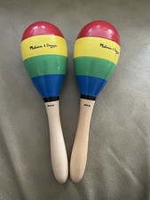 Melissa  Doug Children's Wooden Maracas Musical Instruments Toy 7.5"