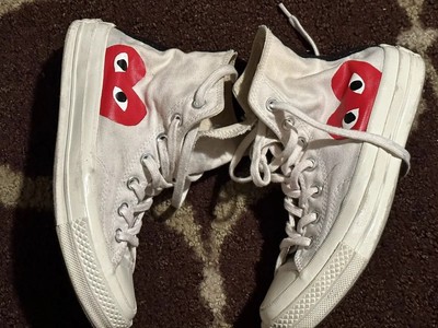 Converse Allstar Chuck Taylor  70 PLAY CDG Comme des Garcons White Red M 5 / W 7