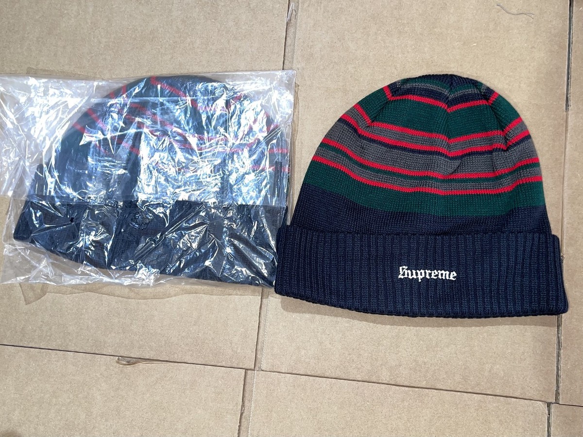 Supreme Multi Stripe Beanie Black OS F/W 16 | eBay
