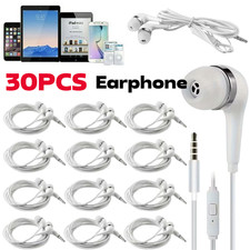 30PACK 3.5mm In-Ear Headset Earphone Headphones Earbud W/ Mic For Samsung Galaxy