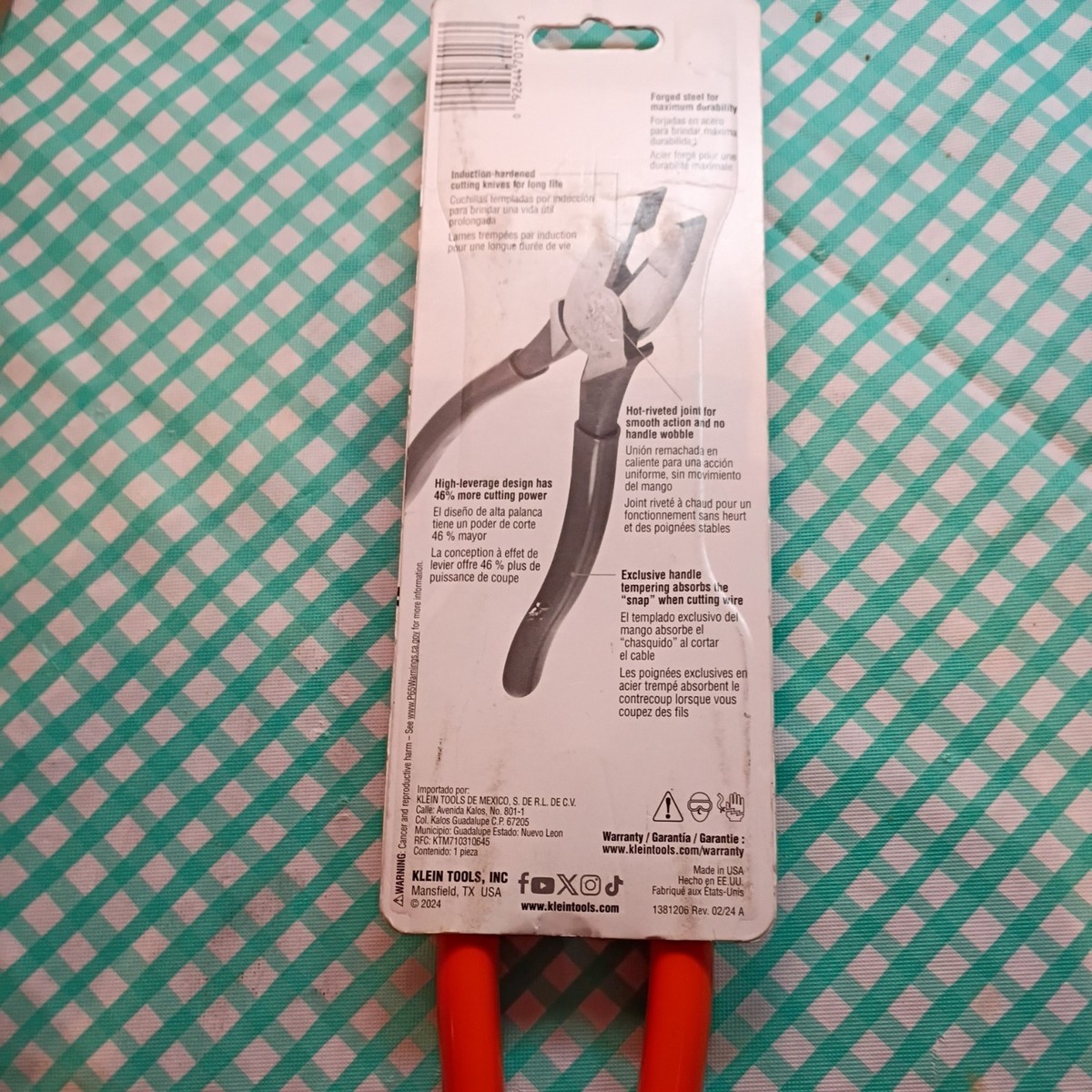 NEW Klein Tools Limited Edition LINEMAN'S PLIERS 9-inch Orange