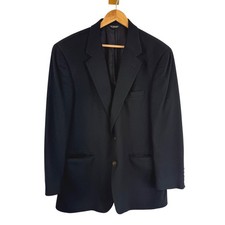 Thos David Vintage Cashmere Blazer 43R Black USA Made Old Money Quiet Luxury